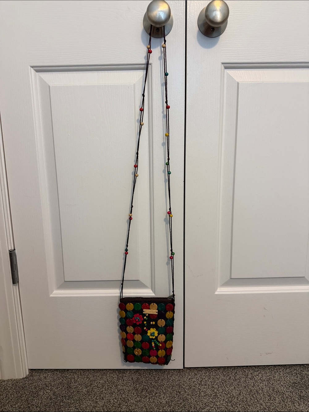 Women's Multicolor Beaded Crossbody Bag